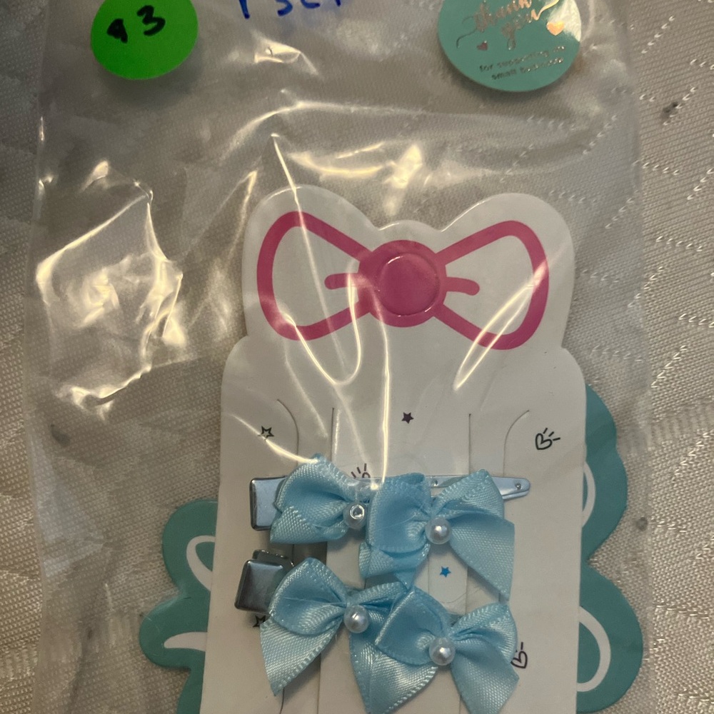 Blue Hair Clips for Kids